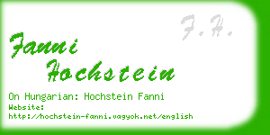 fanni hochstein business card
